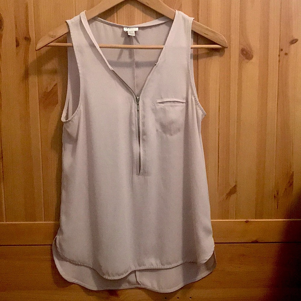 Sheer Beige/Blush 1/2 Zip Tank